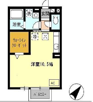 KENT HOUSEA(ワンルーム/2階)の間取り写真