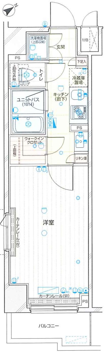 ルーブル南馬込参番館(1K/2階)の間取り写真