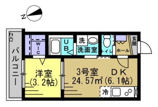 メゾンTK(1DK/1階)の間取り写真