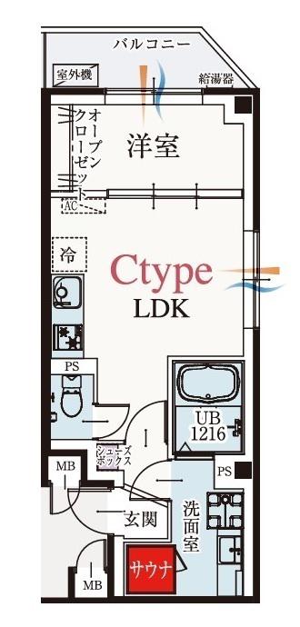 BCASA調布サウス COURT 2ND(1LDK/4階)の間取り写真