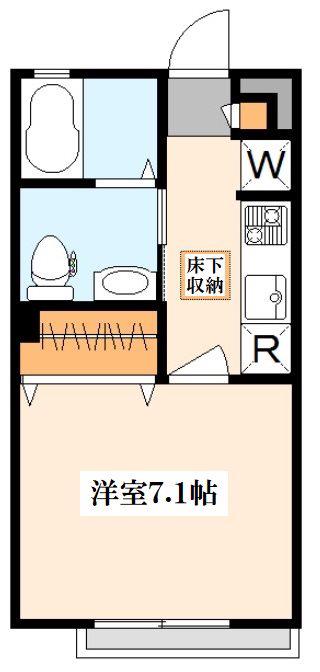 エクセラント世田谷(1K/1階)の間取り写真