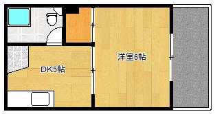 第3小河内ビル(1DK/2階)の間取り写真