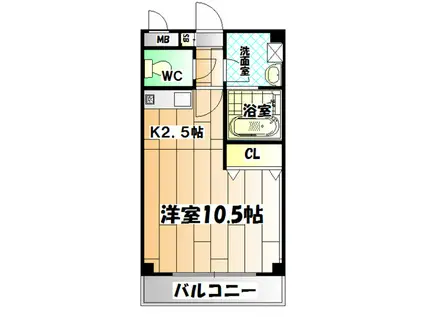 フルール須磨(1K/1階)の間取り写真