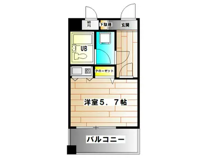 パークプラザ鷹取(ワンルーム/8階)の間取り写真