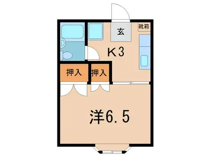 コーポラスCAIN(1K/2階)の間取り写真