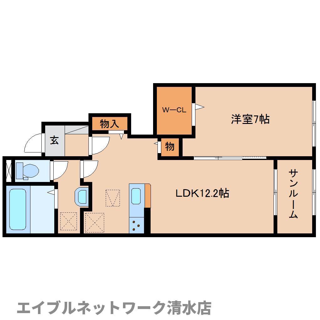 ボンヌ カリテ(1LDK/1階)の間取り写真
