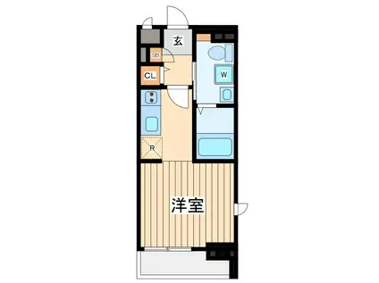 ティーエルアールレジデンス川崎大師(ワンルーム/7階)の間取り写真