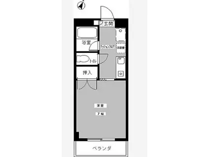 アパートYELL(1K/2階)の間取り写真