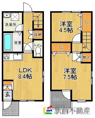 コミュニティスクエアA棟(2LDK/1階)の間取り写真