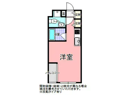 自由が丘ブランシュ(ワンルーム/2階)の間取り写真