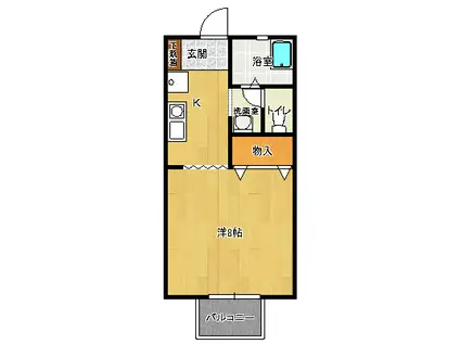 セピアNODA(1K/1階)の間取り写真