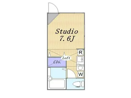 クレストシティ(ワンルーム/2階)の間取り写真