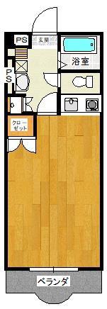 トムキャット101(ワンルーム/3階)の間取り写真