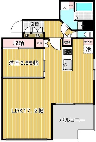 グランドメゾン阿佐ヶ谷(1LDK/6階)の間取り写真