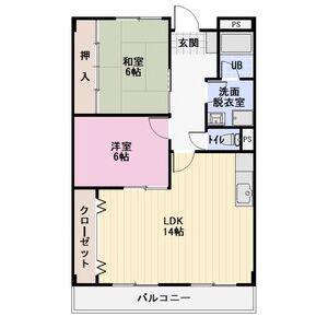 リンピアINOUE(2LDK/2階)の間取り写真