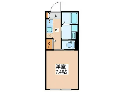 CANARYWHARF青砥(1K/1階)の間取り写真