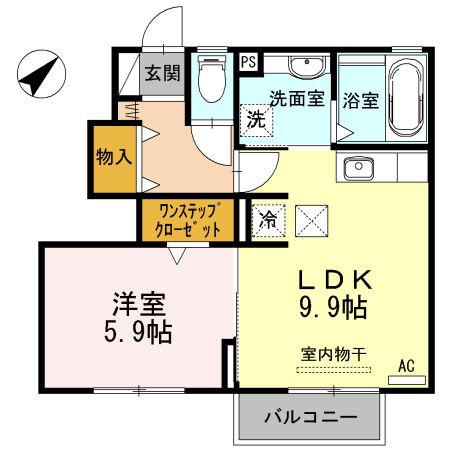 セジュールサクシード(1LDK/1階)の間取り写真