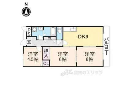 ワシントンアヴェニュー(3LDK/3階)の間取り写真