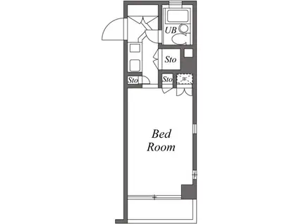 キューブ浜田山(ワンルーム/3階)の間取り写真