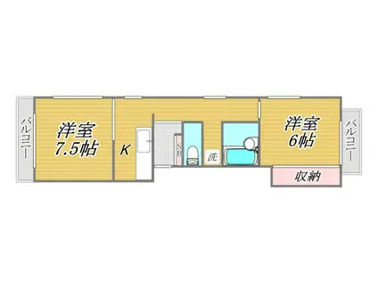 ファミール桜台(2K/3階)の間取り写真