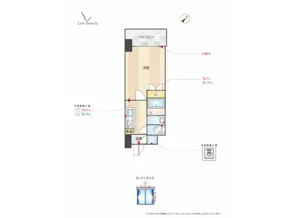 102 CLUB ORIENT(1K/5階)の間取り写真