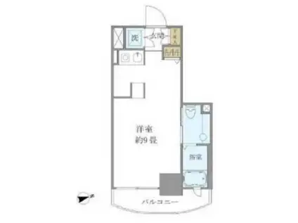 吉祥寺御殿山デュープレックスRS(ワンルーム/12階)の間取り写真