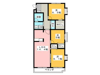 アルトソレイユ(3LDK/3階)の間取り写真