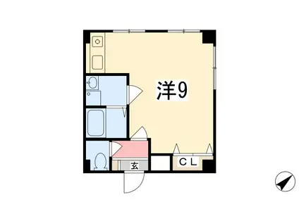 ヴィーナス英賀保(ワンルーム/2階)の間取り写真