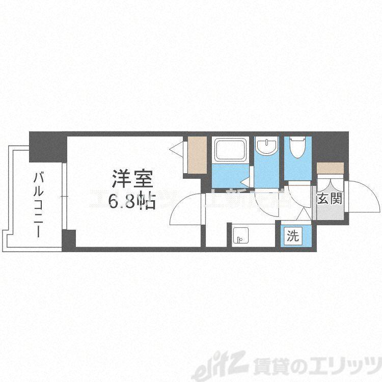 S-RESIDENCE天満GRACIS(1K/2階)の間取り写真