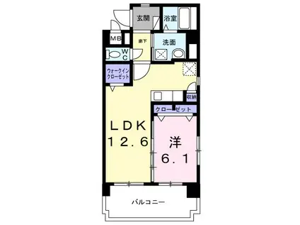 サン グレイス(1LDK/4階)の間取り写真