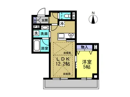 グランディール(1LDK/1階)の間取り写真