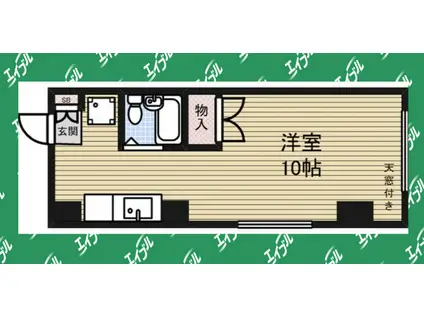 丸の内ハートビル(ワンルーム/2階)の間取り写真