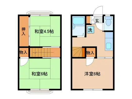 コーポクエールII(3K/1階)の間取り写真