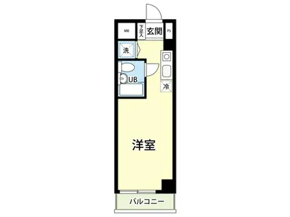 セザール第3鶴見(ワンルーム/4階)の間取り写真