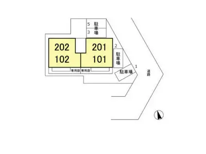 ウィンド東海岸(2LDK/2階)の間取り写真