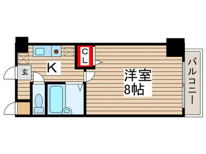 マリンガーデン妙典(1K/2階)の間取り写真