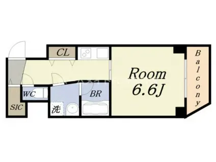 ブラン弁天町駅前(1K/5階)の間取り写真