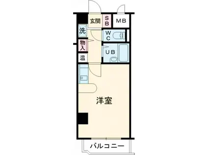 リバーヴュー長岡(ワンルーム/10階)の間取り写真