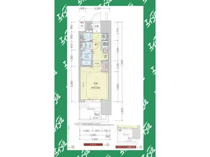 プレサンス大須観音フィエスタ(1K/5階)の間取り写真