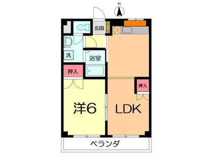 D.A.CI(1LDK/1階)の間取り写真