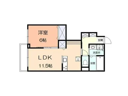 グランルーチェ(1LDK/1階)の間取り写真