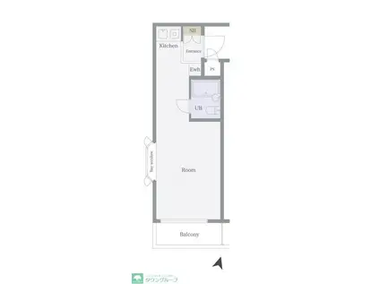 マリオン板橋(ワンルーム/2階)の間取り写真