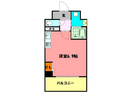 グリシーヌ桜町(1K/2階)の間取り写真