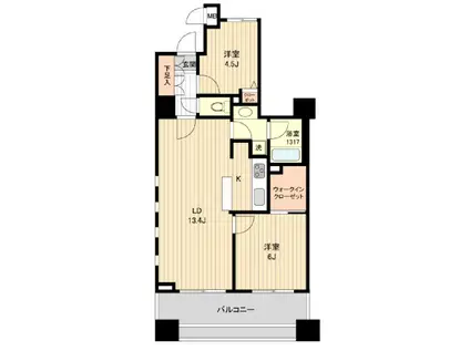 HF銀座レジデンスイースト/HF銀座レジデンスイースト(2LDK/4階)の間取り写真