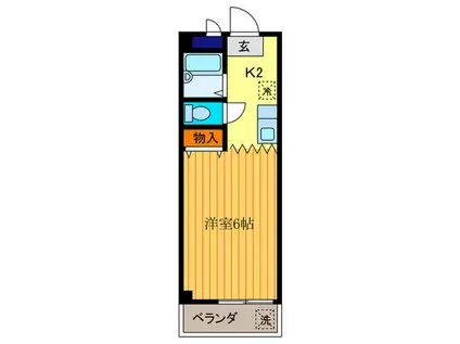 シティヴィラ北白川(1K/1階)の間取り写真