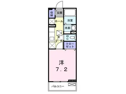 プロシード(1K/1階)の間取り写真