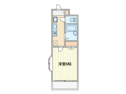 イーストヒルズ所沢2番館(1K/2階)の間取り写真