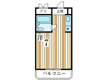 ルネッサンスロンシャン(ワンルーム/6階)の間取り写真