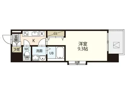 ALBERO GRANDE 城北(1K/2階)の間取り写真