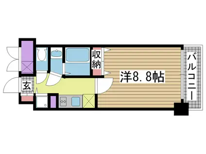 アドバンス三宮ウィングロード(ワンルーム/8階)の間取り写真